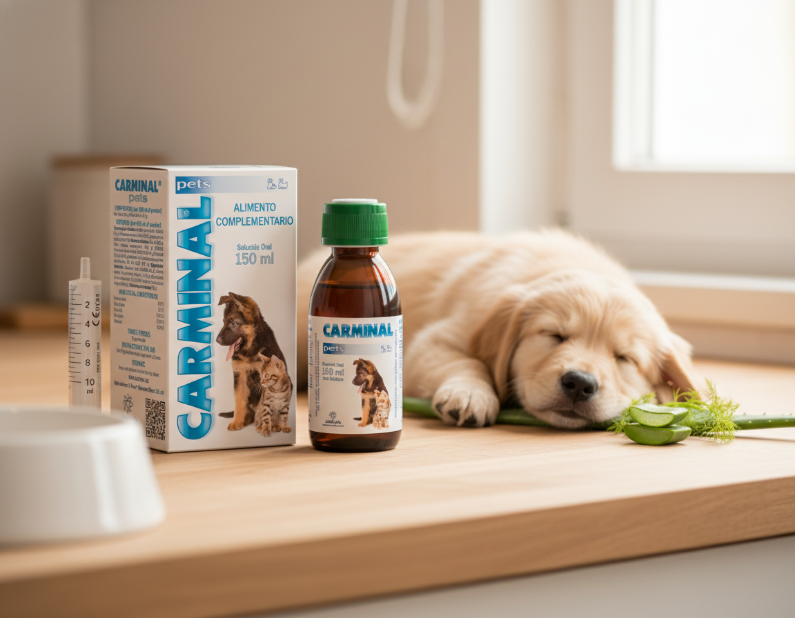 Carminal Pets digestive support product image in wellness setting
